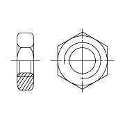 Гайка шестигранная низкая, класс точности В ГОСТ 5916-70 - фото - 2