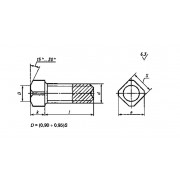 Винт установочный с квадратной головкой и засверленным концом, класс точности А,В ГОСТ 1486-84 - фото - 1